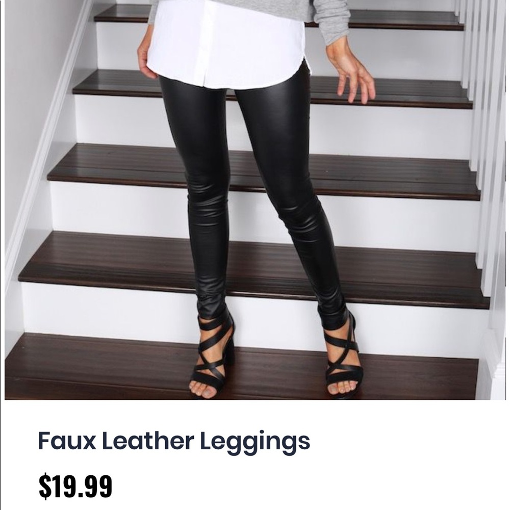 Faux leather leggings
